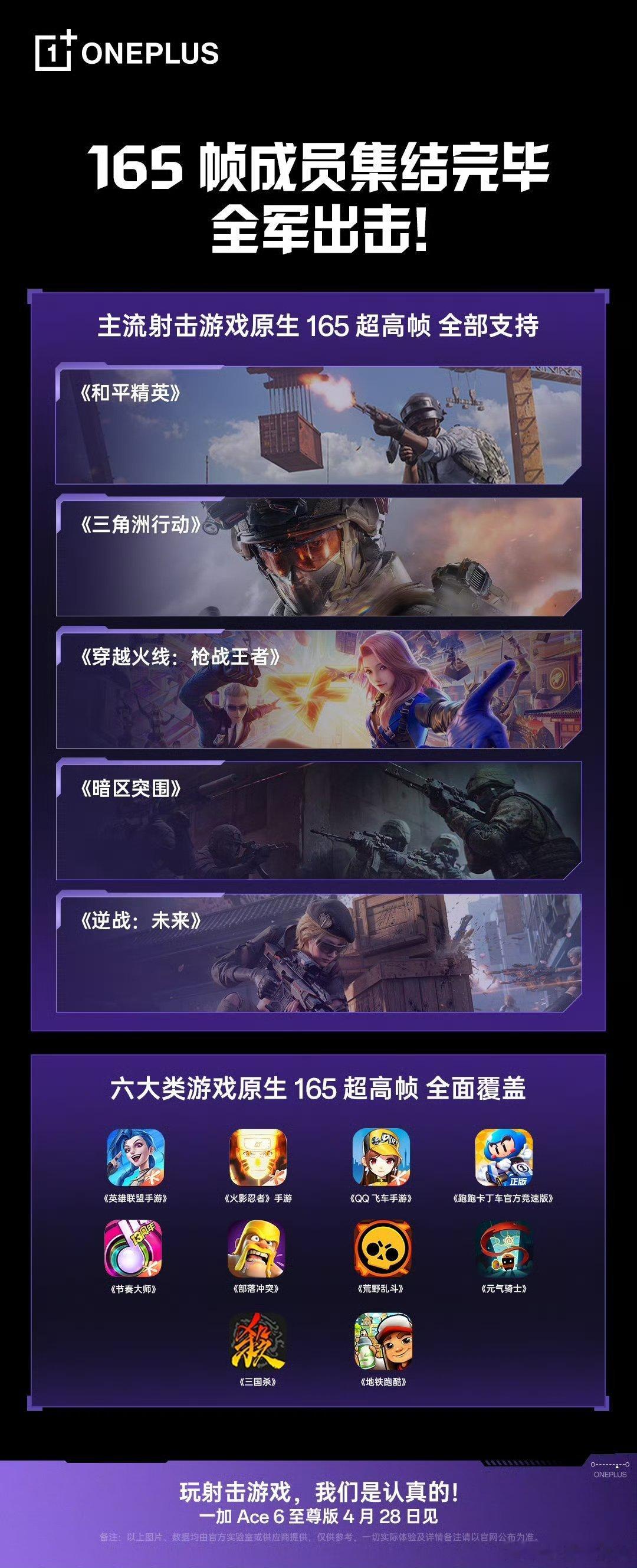 喜欢玩枪击游戏的有福了，一加 Ace 6 至尊版主流射击游戏都已支持开启「原生 