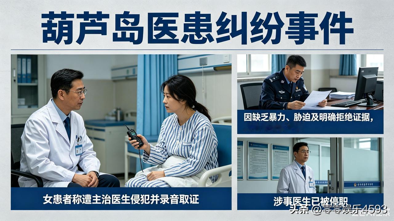 葫芦岛医患纠纷事件引发关注：女患者称遭主治医生侵犯并录音取证，但因缺乏暴力、胁迫