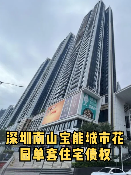 深圳南山宝能城花园单套住宅债权