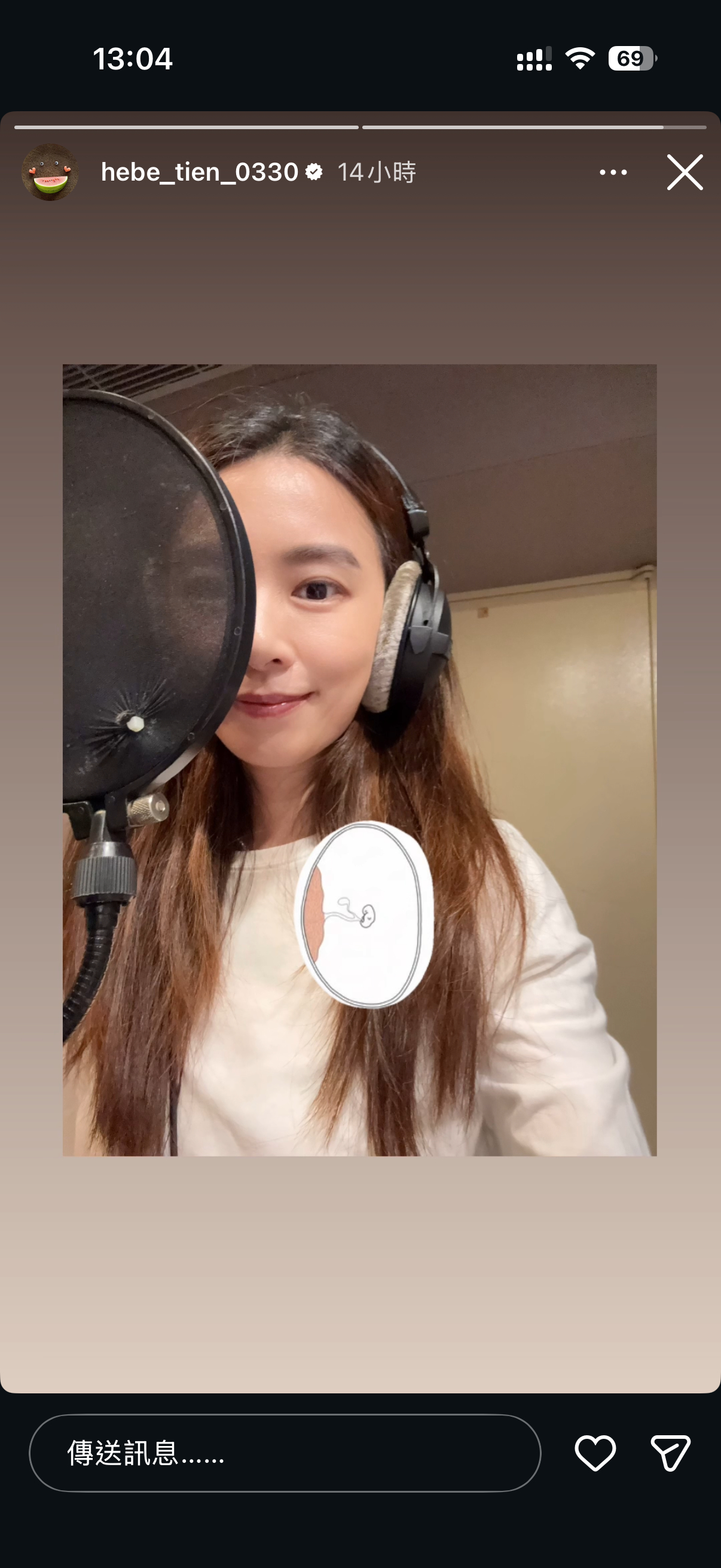 田馥甄录音中🎵 