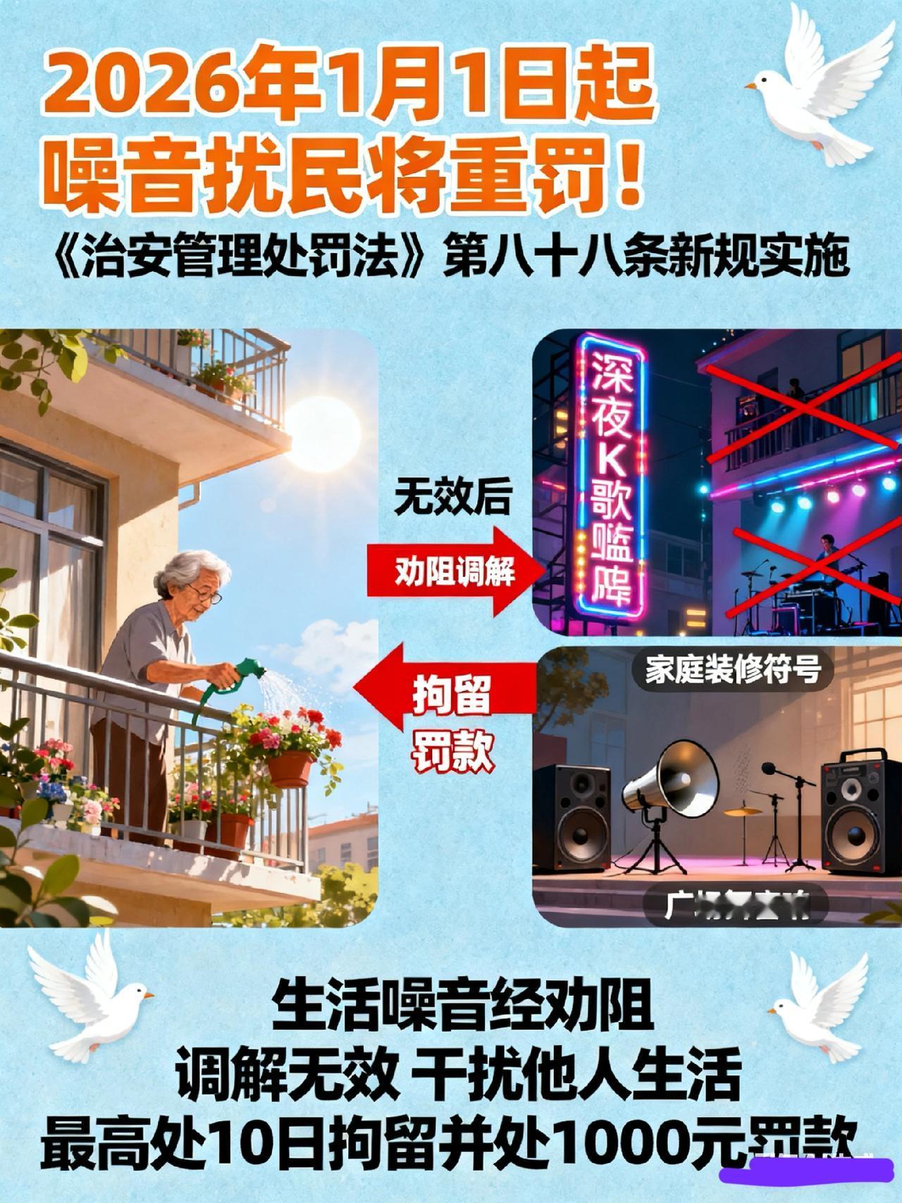 明年1月1日起，噪音扰民最高拘10天！这些行为千万别再做了
 
“凌晨三点被隔壁