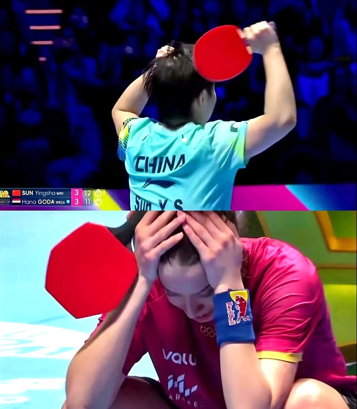 看孙颖莎打球，心脏真受不了！

以前看她比赛，4:0、4:1轻松拿下，看得舒坦。