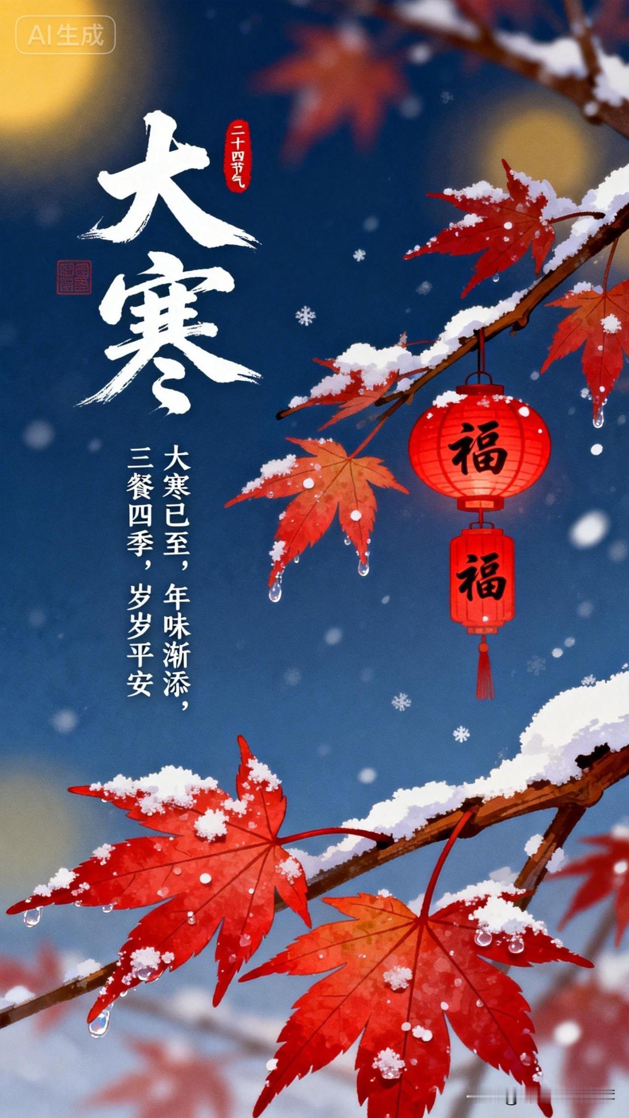 大寒是二十四节气中的最后一个节气，通常在每年的1月20日或21日到来。在中国古代