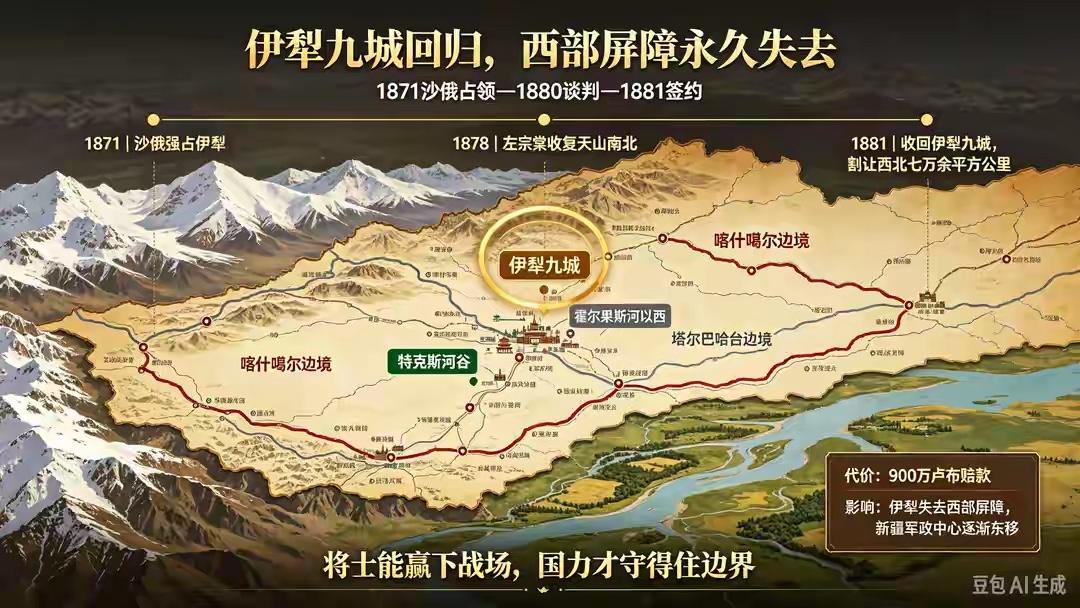 历史没法简单做这种单向假设。左宗棠当年抬棺出关，前线兵力看似充足，实则后勤补给全