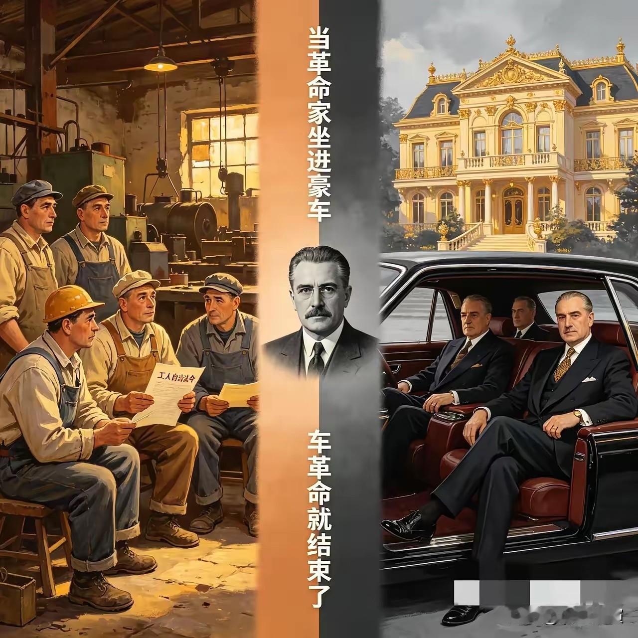 当革命家坐进豪车革命就结束了，我们消灭了旧的剥削者却亲手变成了新的特权者，人民用