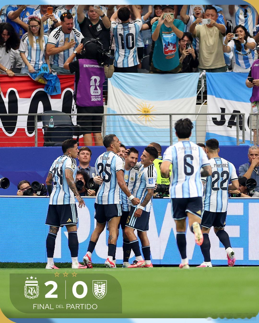 北京时间6月23日凌晨，2026年美加墨世界杯J组第二轮焦点战打响，阿根廷队以2