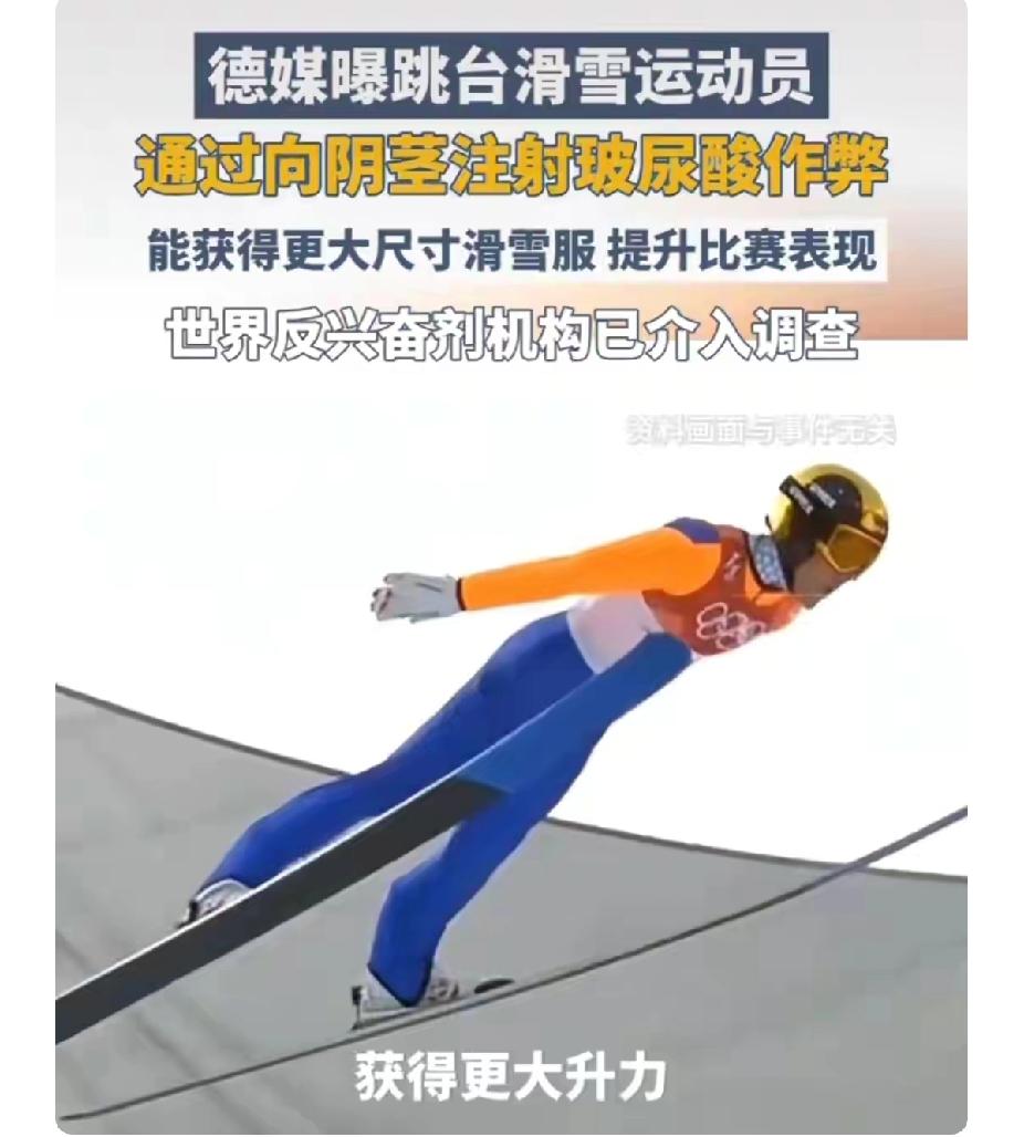 不懂就问！日前看到一则新闻，有滑雪运动员为了提高比赛成绩，通过向自己隐私部位注射