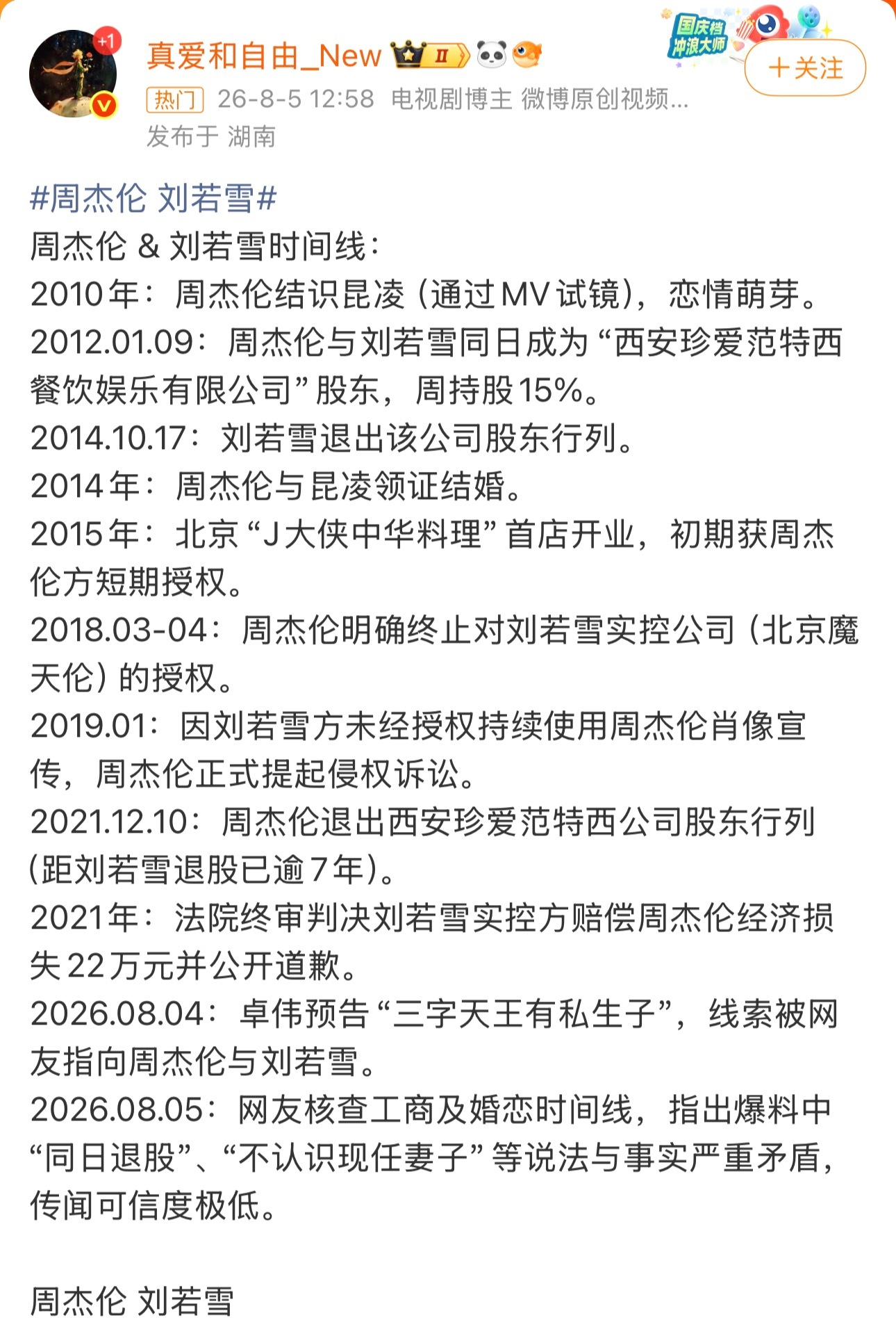 这种程度如果是造谣的话，不得告的倾家荡产啊周杰伦 刘若雪