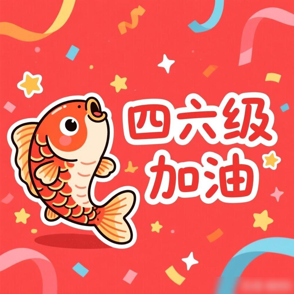 上大四的女儿告诉我：明天大学英语四六级考试，他们班级有五个同学参加，她还买了锦鲤