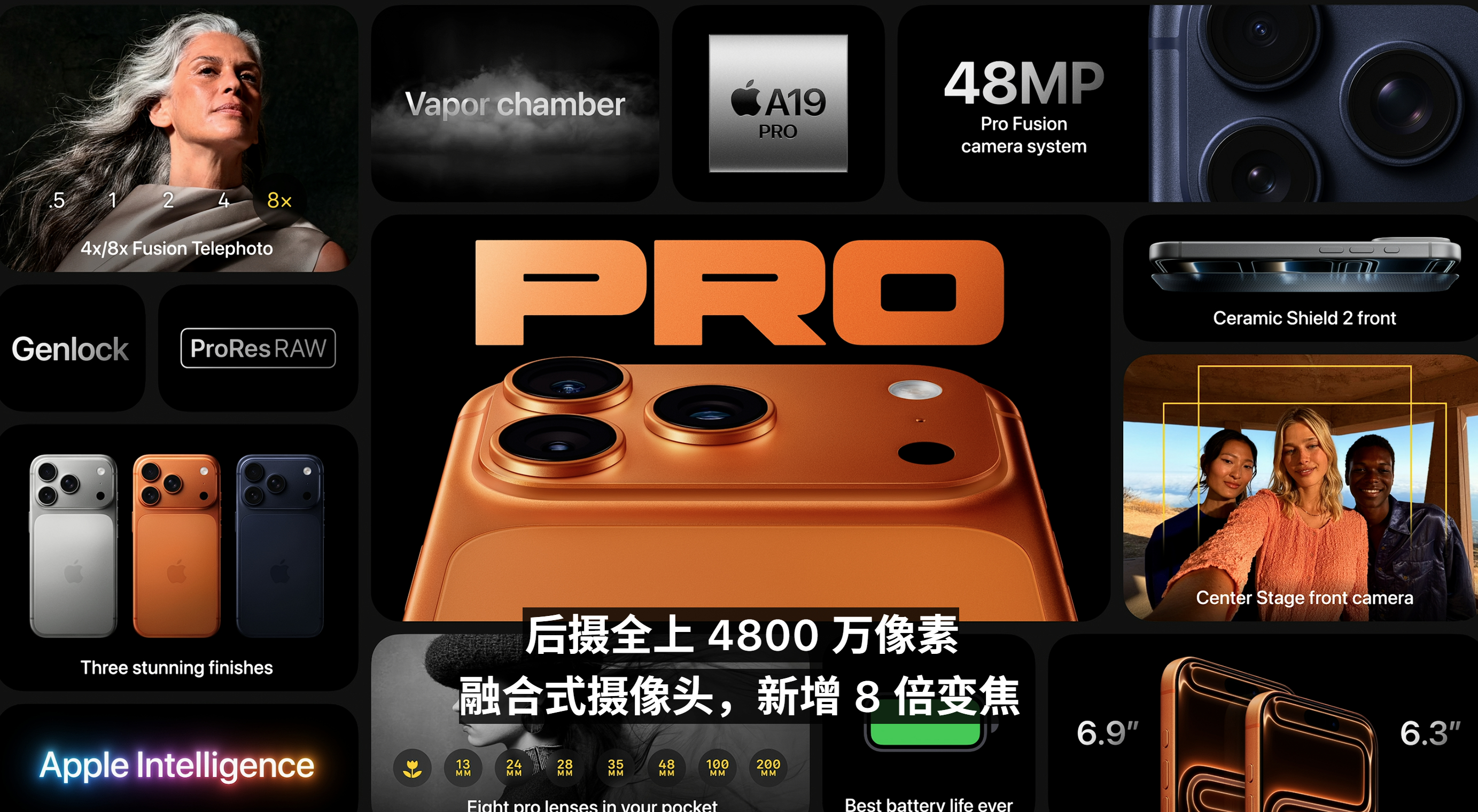 苹果发布会 iPhone 17 Pro 的东西都在这里了，这次升级确实比较多，可
