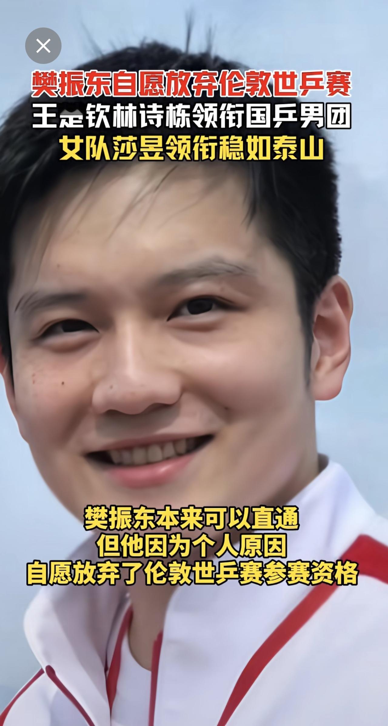 樊振东放弃伦敦世乒赛资格！王楚钦林诗栋领衔国乒男团，女队莎昱领衔稳如泰山🔥教练