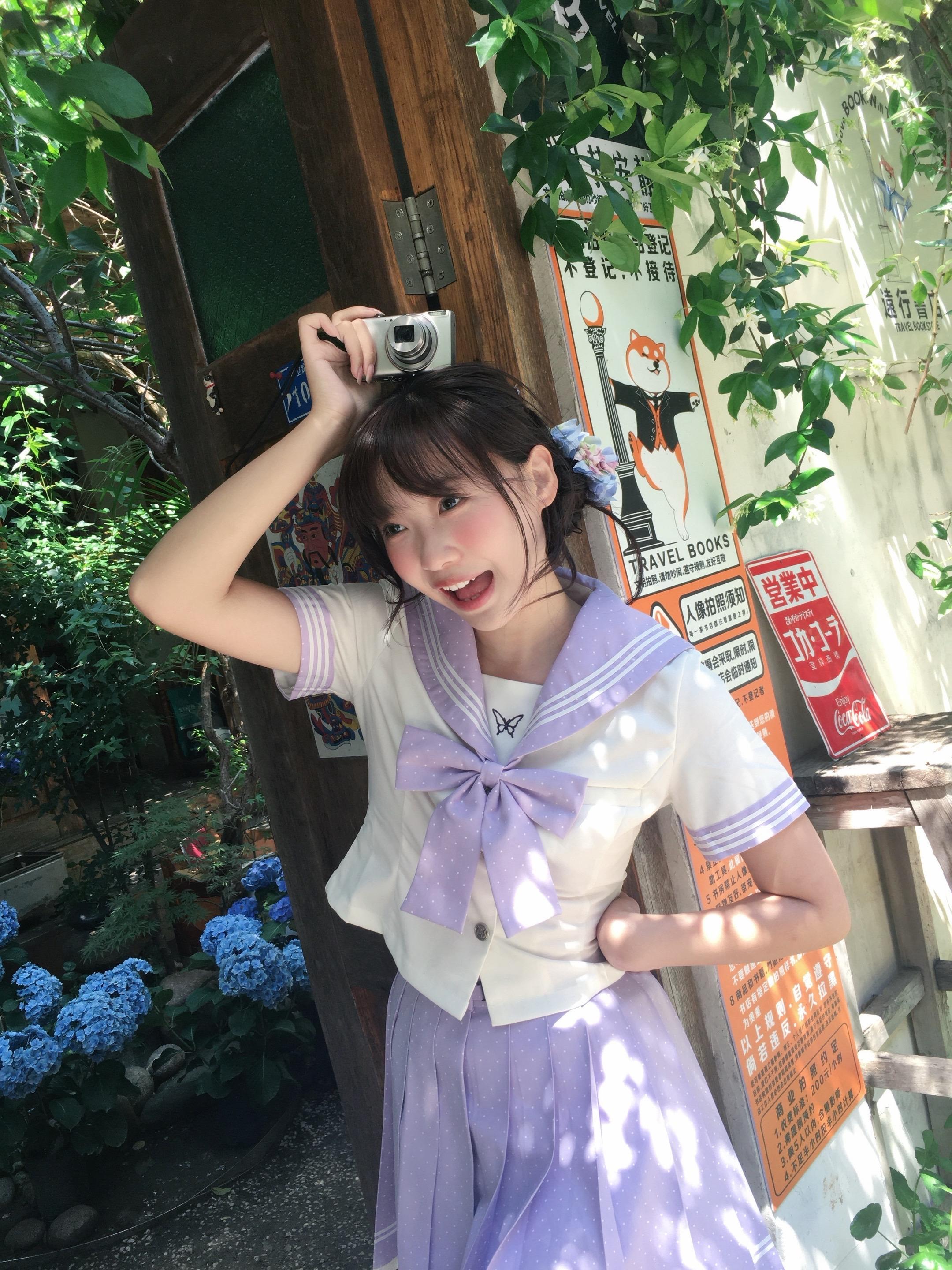 淡淡的紫色好优雅₌᳐･֊･₌᳐ ੭ 很适合夏天的一套小紫！