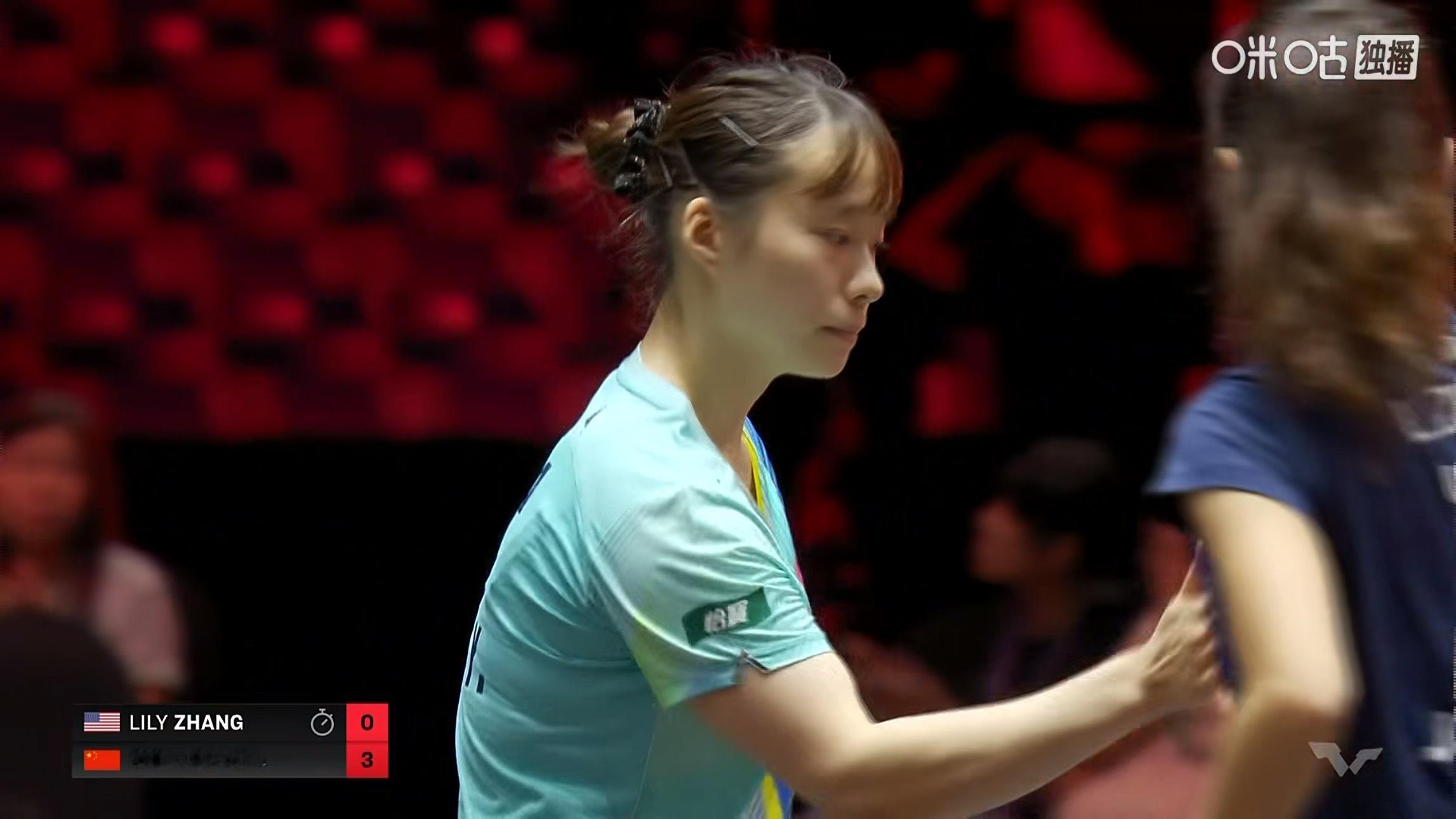 石洵瑶3比0张安(11-3，11-8，11-6)晋级WTT新加坡大满贯2026 