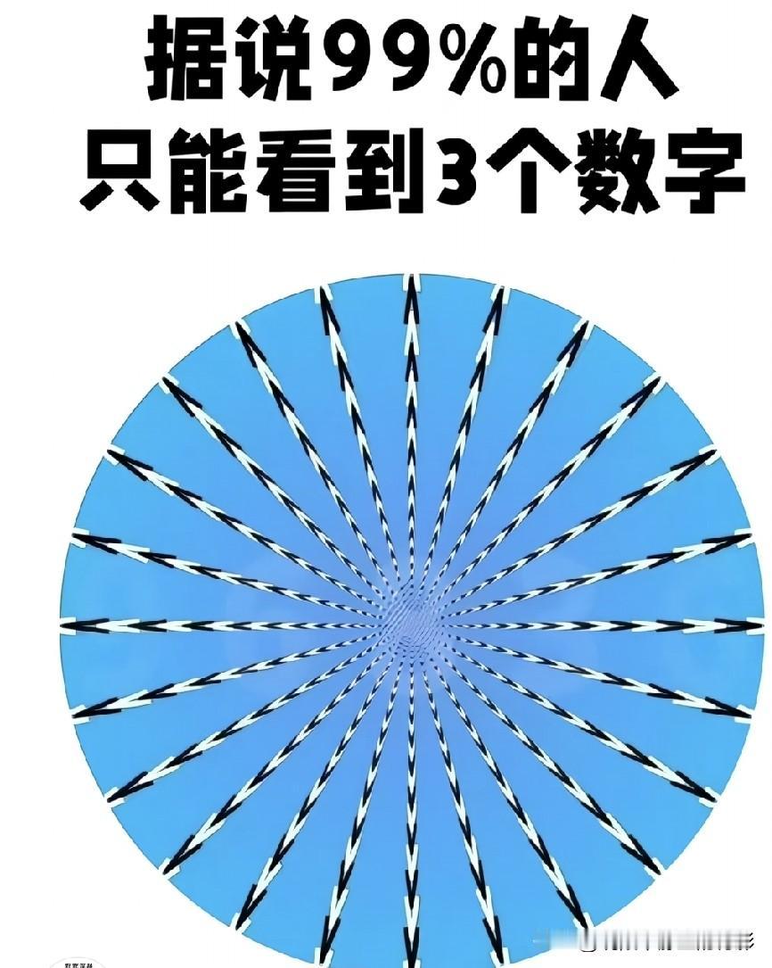 网传眼力测试图，99%的人只看出3个数字，你一共能看见几个？