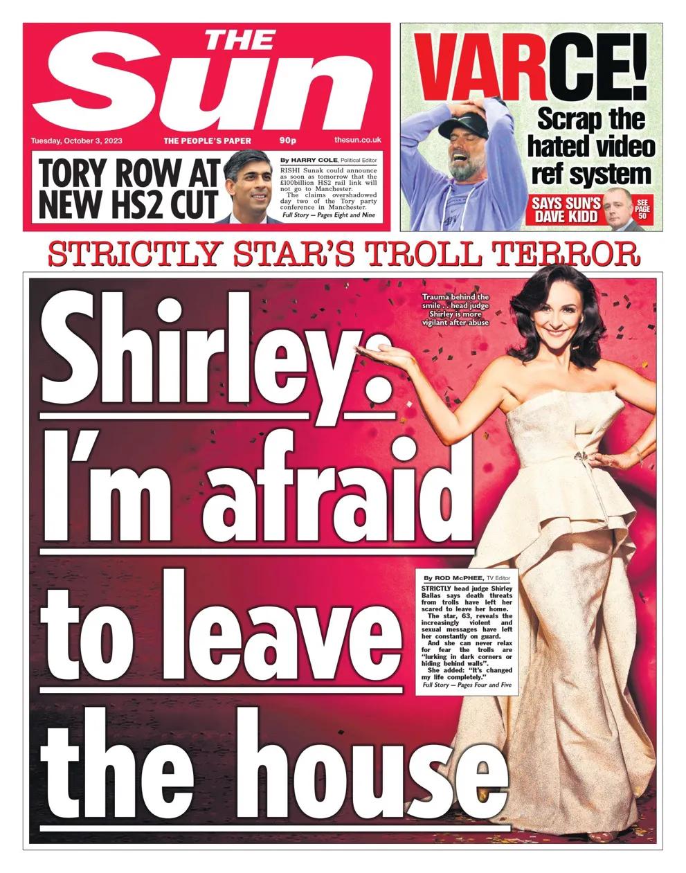 #李文读报# 《太阳报》刊登照片报道，BBC跳舞真人秀节目Strictly Co