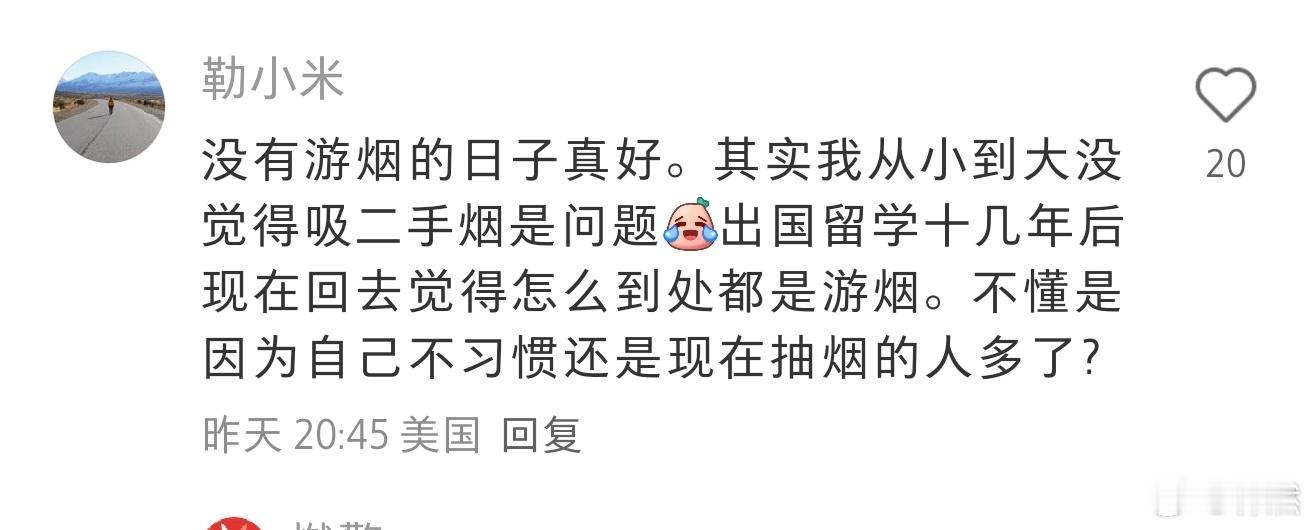 润人批评国内有二手烟，但它却很习惯美国的麻烟儿！ ​​​