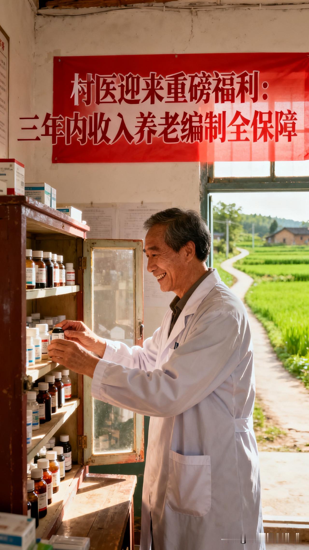 村医迎来重磅福利：三年内收入养老编制全保障，筑牢乡村健康网底
 
作为乡村医疗卫