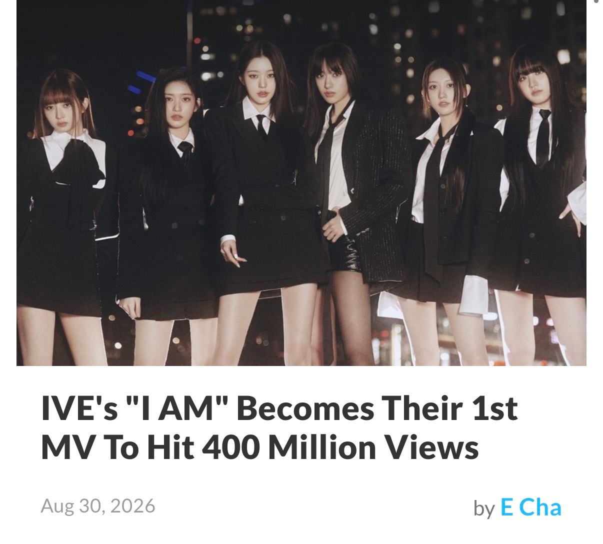 ive五团颜一 🌷ive五团一❤️ive 260831【新闻更新】IVE《I 