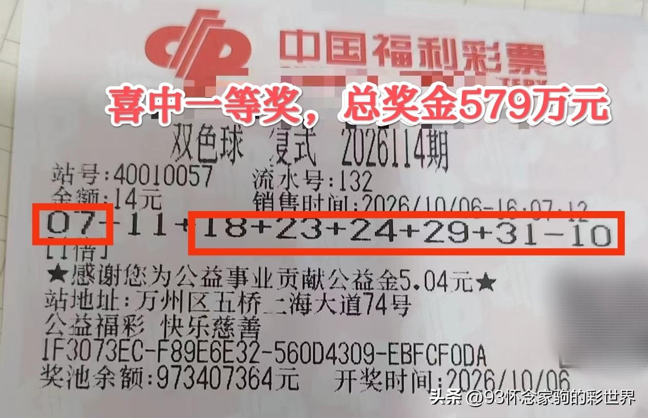 这选号技术也太牛了吧！重庆彩民国庆假期后火速领走双色球579万元奖金，仅仅花费了