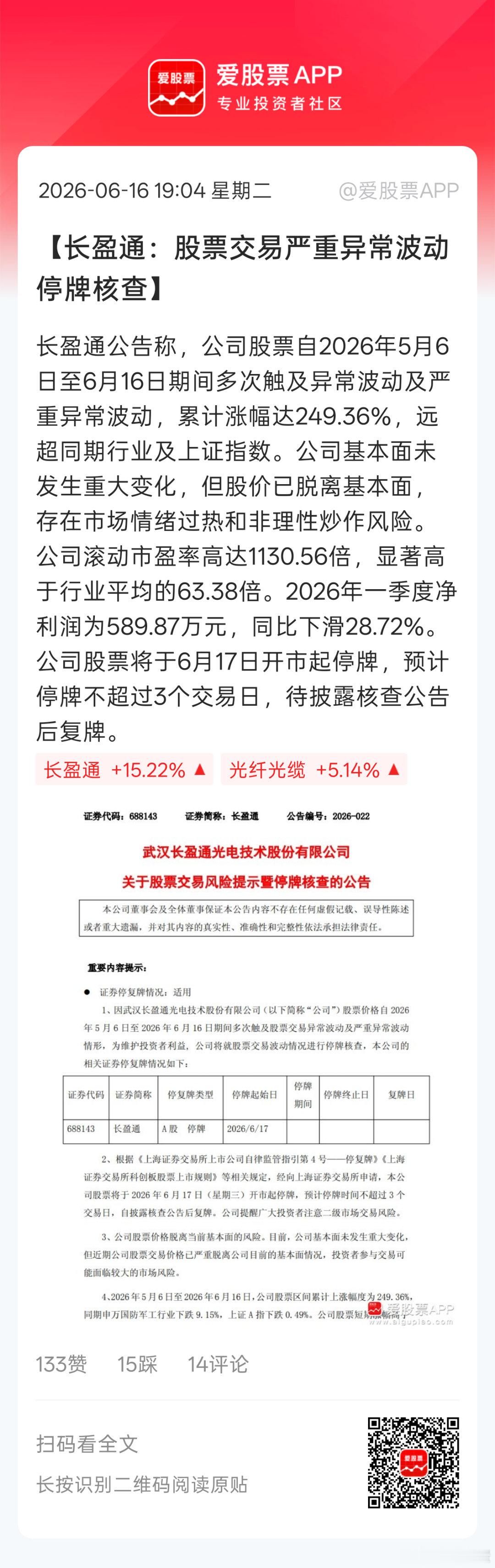 涨得公司自己都怕了。。。我一个季度就赚几百万，你们炒到280亿市值。。。而且一季