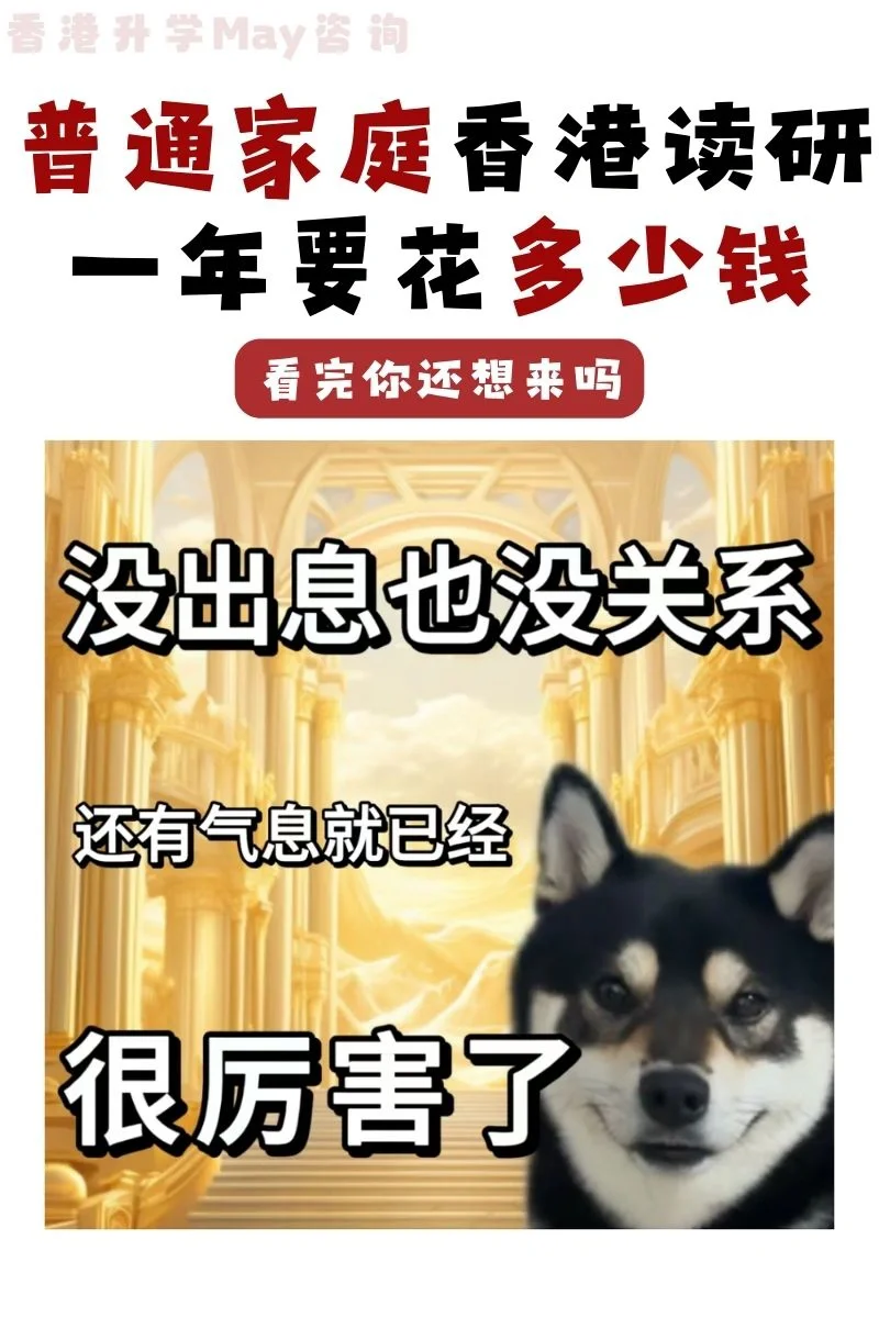 你想知道的‼️一年港硕花销到底要多少💰