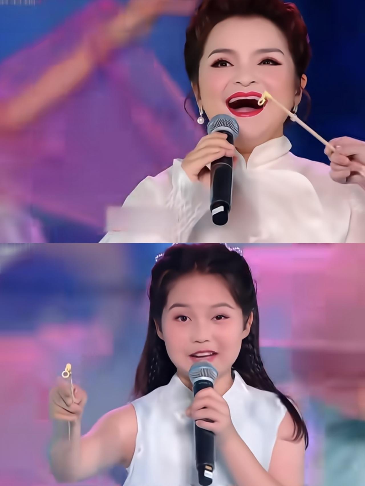 吴碧霞的歌声后继有人了，
不是同门师妹，
也不是她带的学生，而是她11岁的女儿