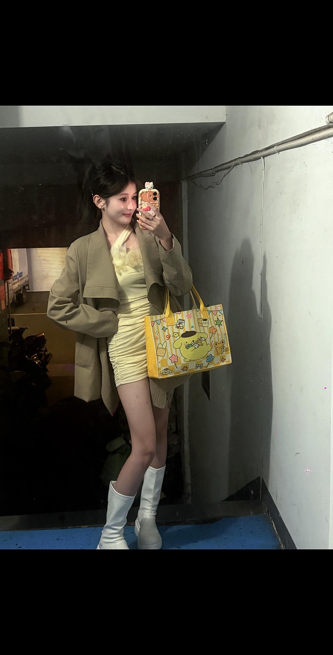 奶黄色系ootd