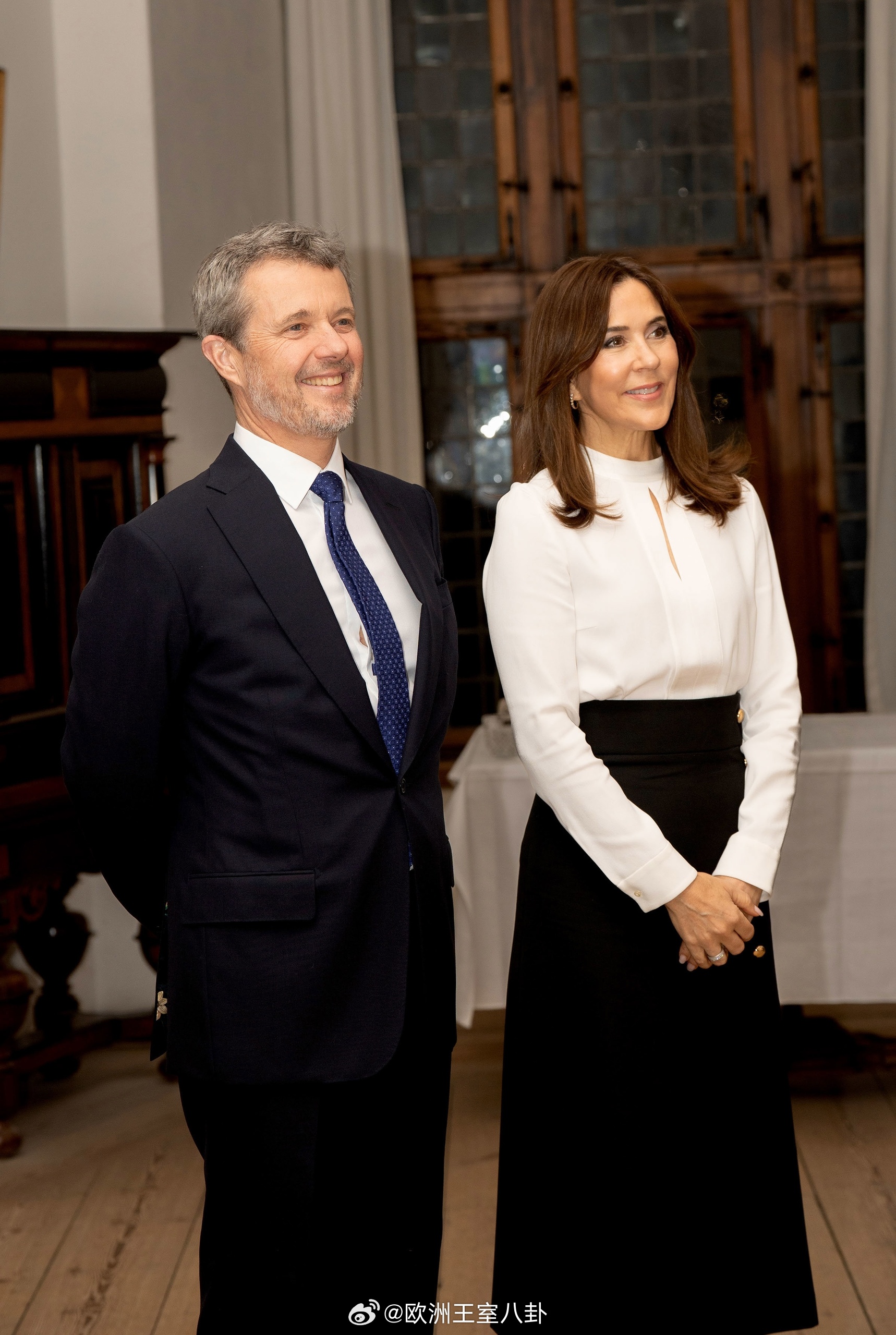 3.5 丹麦国王腓特烈十世和王后玛丽出席外交接待会 