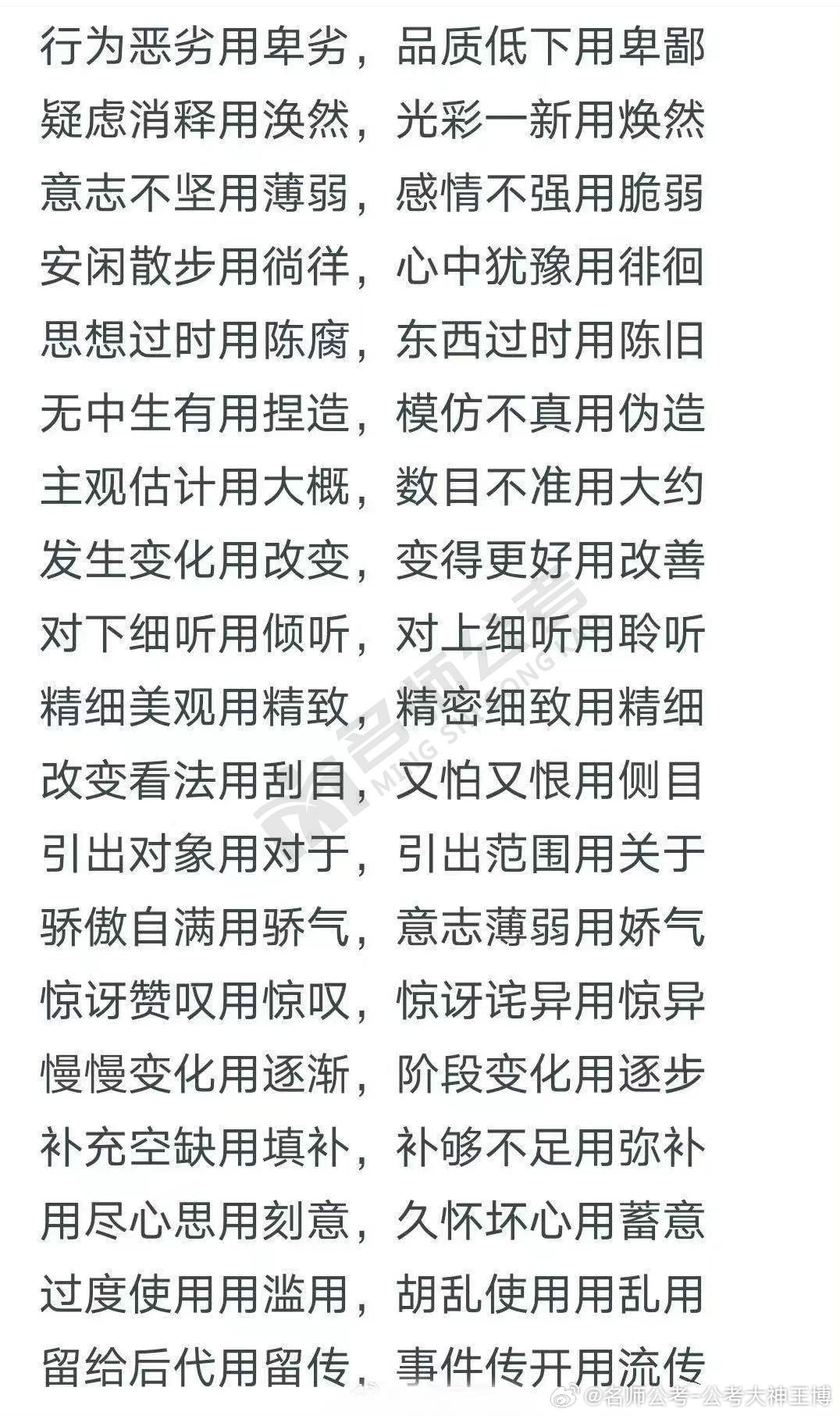 公考大神王博粉丝团[超话] 逻辑填空丢分根源｜易混词语辨析收好！！记得收藏学习~