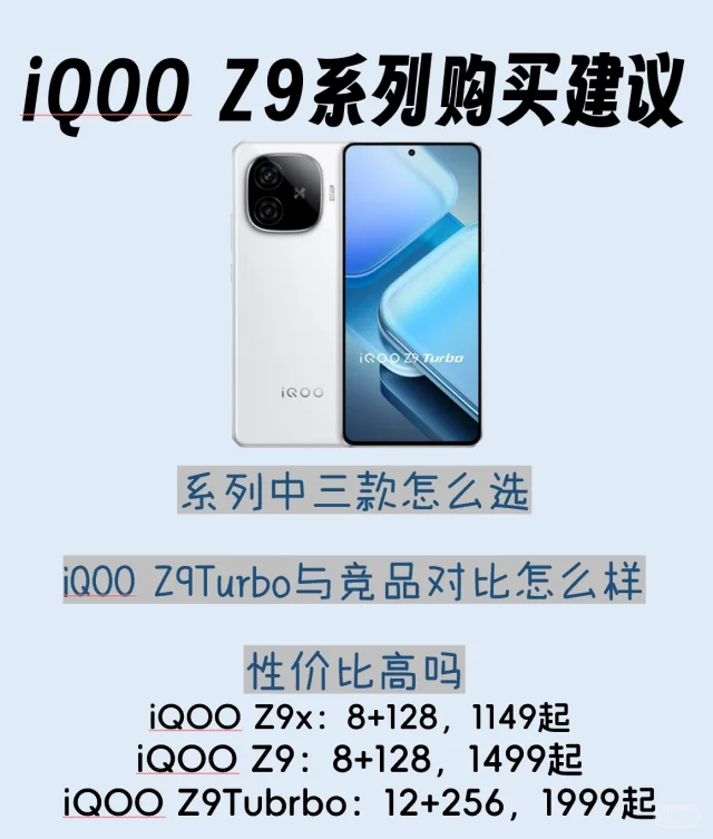 iQOO Z9系列购买建议，中端机大战你选谁？