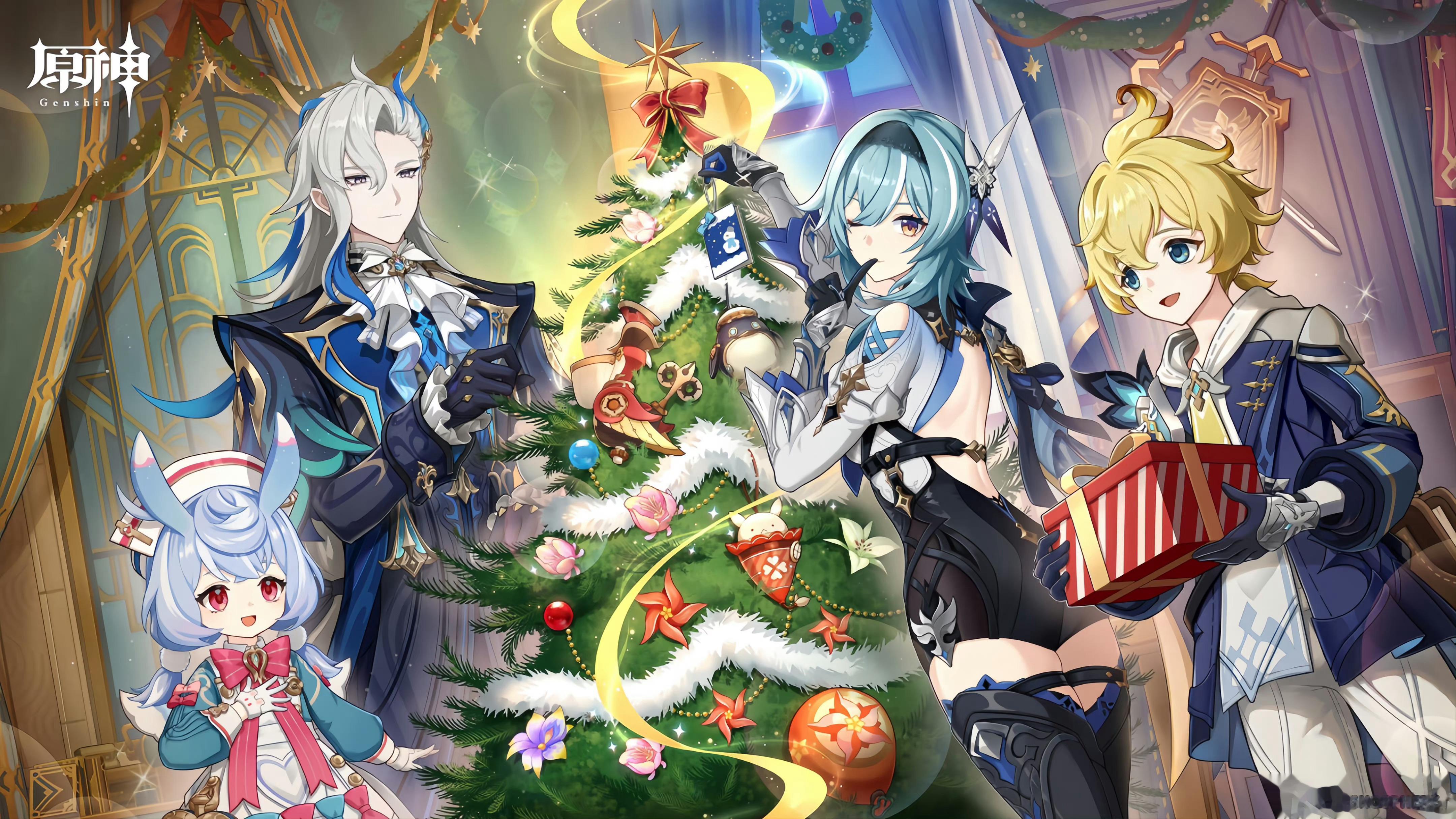 #原神4.3版本##超话创作官# 📢原神2023圣诞贺图壁纸分享~❄️祝各位旅