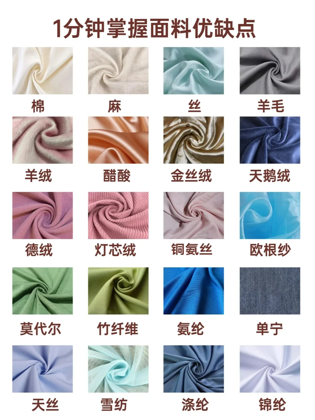 零基础学服装必看的面料知识|面料优缺点✅