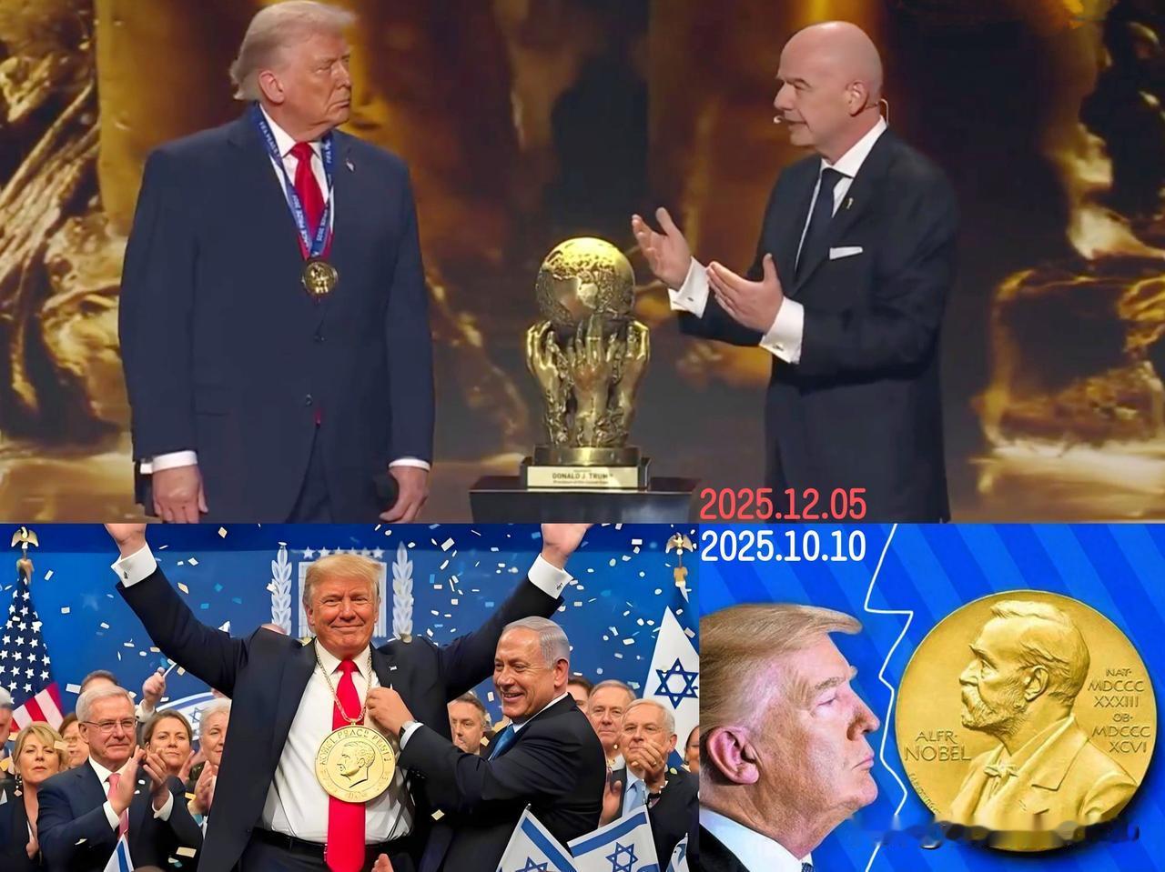 川普看着平静，心里乐开花!
等待了56天终于得手～不管真假和平，那就是和平奖!