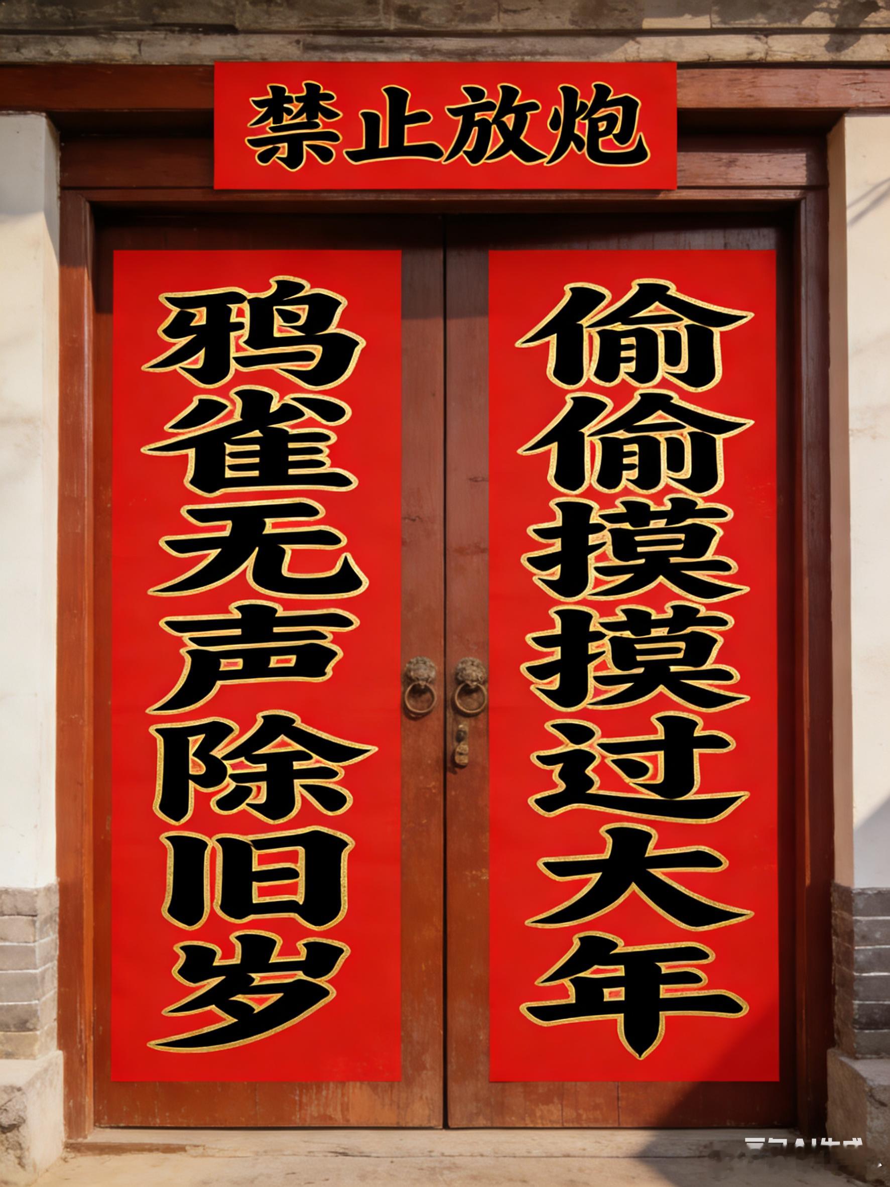 抖音都是人才，这对联，你们那里可以放炮吗？ 