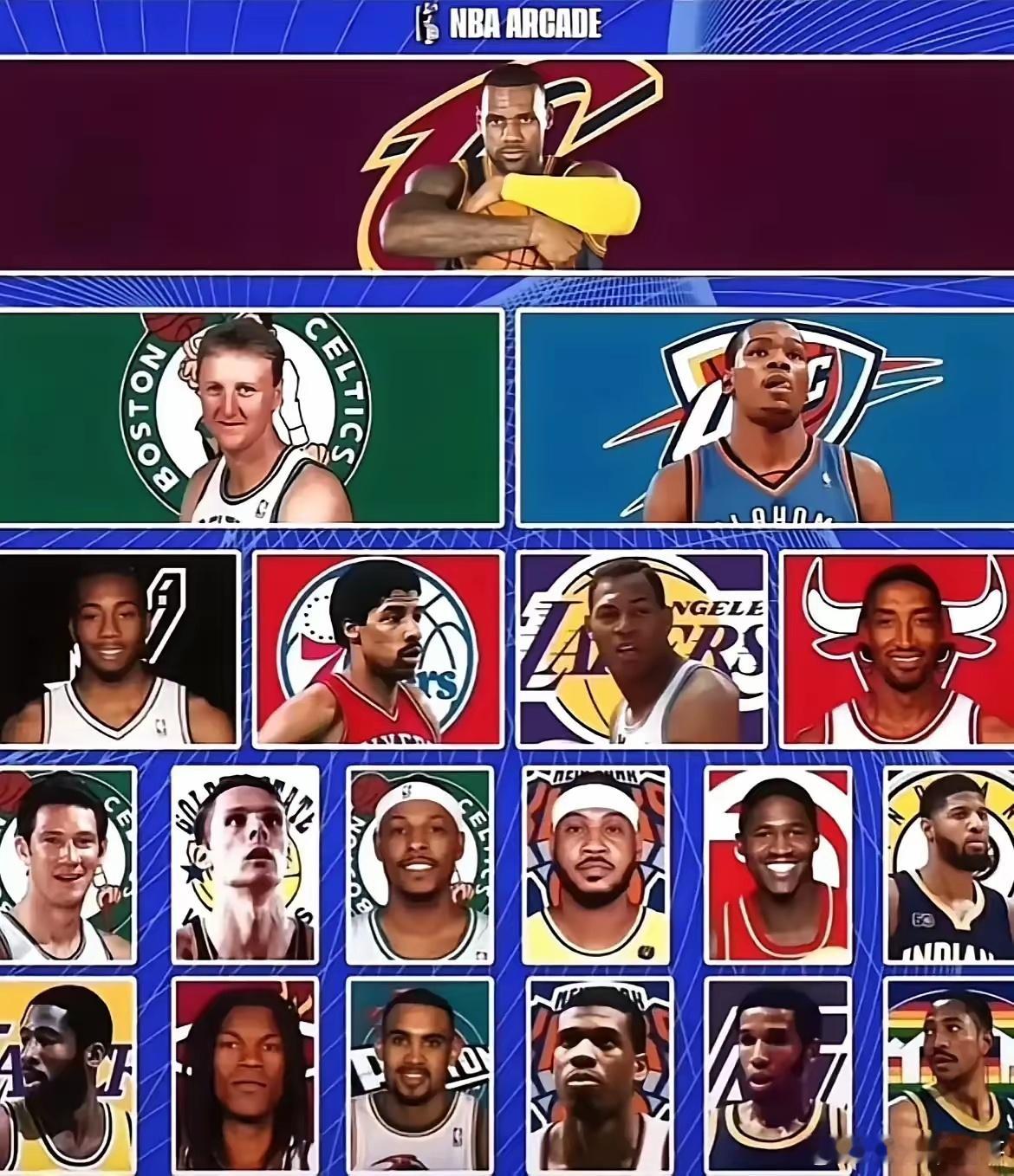 NBA官方公布历史小前锋排名，詹姆斯独一档！第二档：拉里伯德和杜兰特！第三档有伦