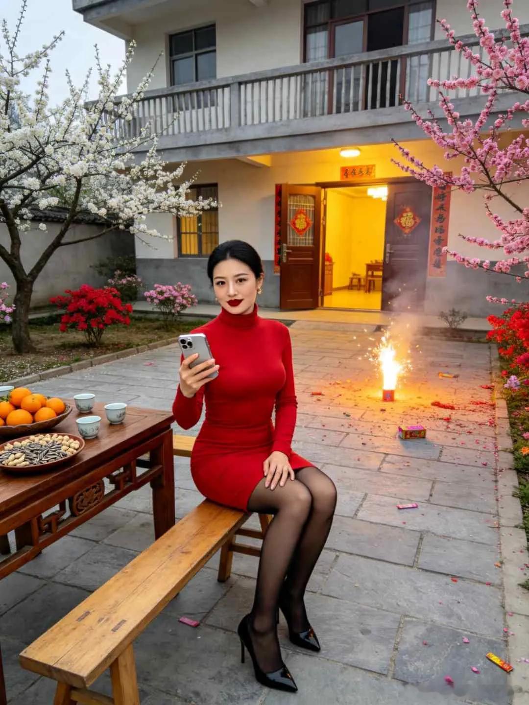 OOTD时尚穿搭今天穿什么ootd 红色衣服真是喜庆 