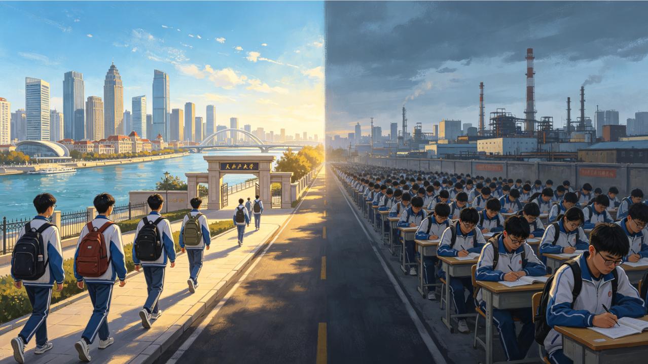 两地户口最大的分水岭，就是高考升学，这也是无数家长拼命落户天津的核心原因。河北每