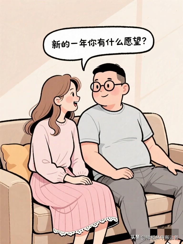 搞笑漫画：老婆突然问：“新的一年你有什么愿望？”我深情凝望她：“希望你永远年轻漂