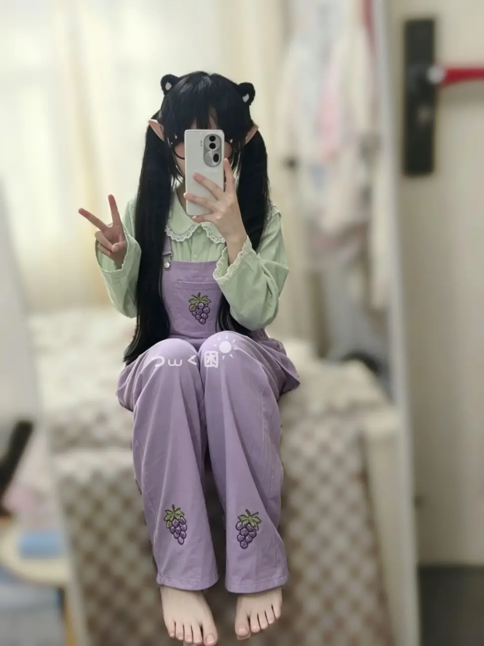 甜妹  背带裤 夏天 ootd  ai滤镜