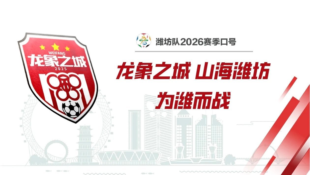 来了来了来了，潍坊市足协官方发布2026齐鲁超赛潍坊队大名单及赛程、新队徽202