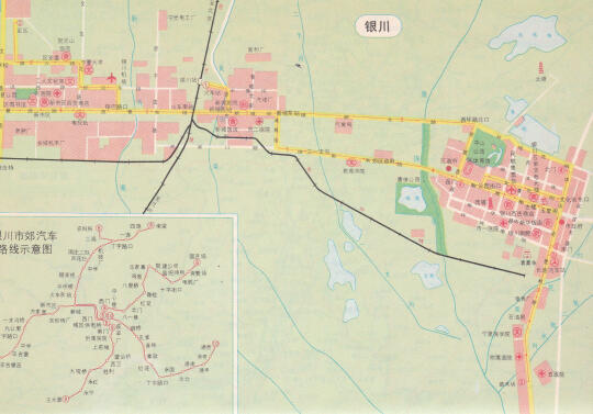 1991年银川地图