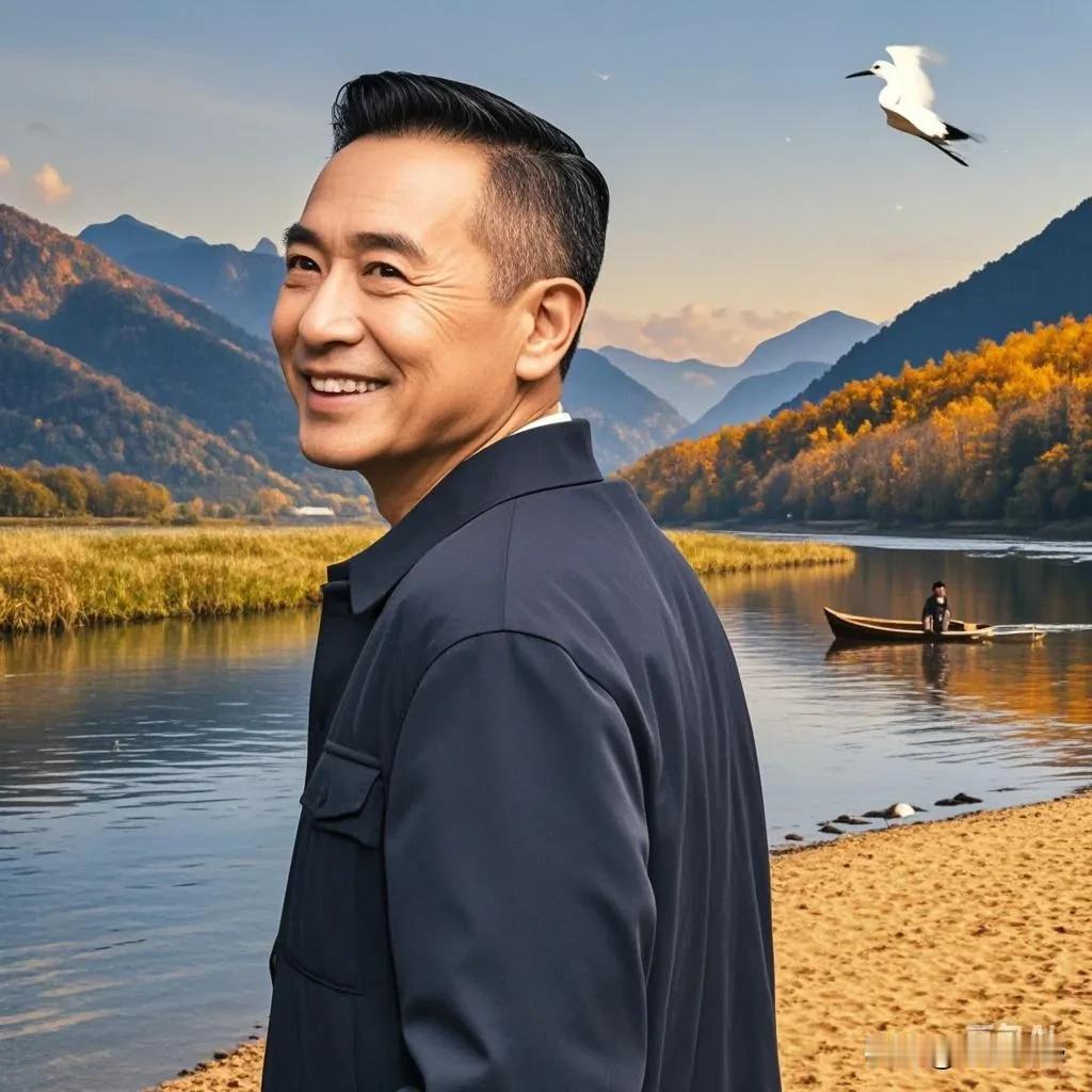 《江水丽影》
   凭栏观江感微寒，
   白雾茫茫漫无处。
   远山隐约东南
