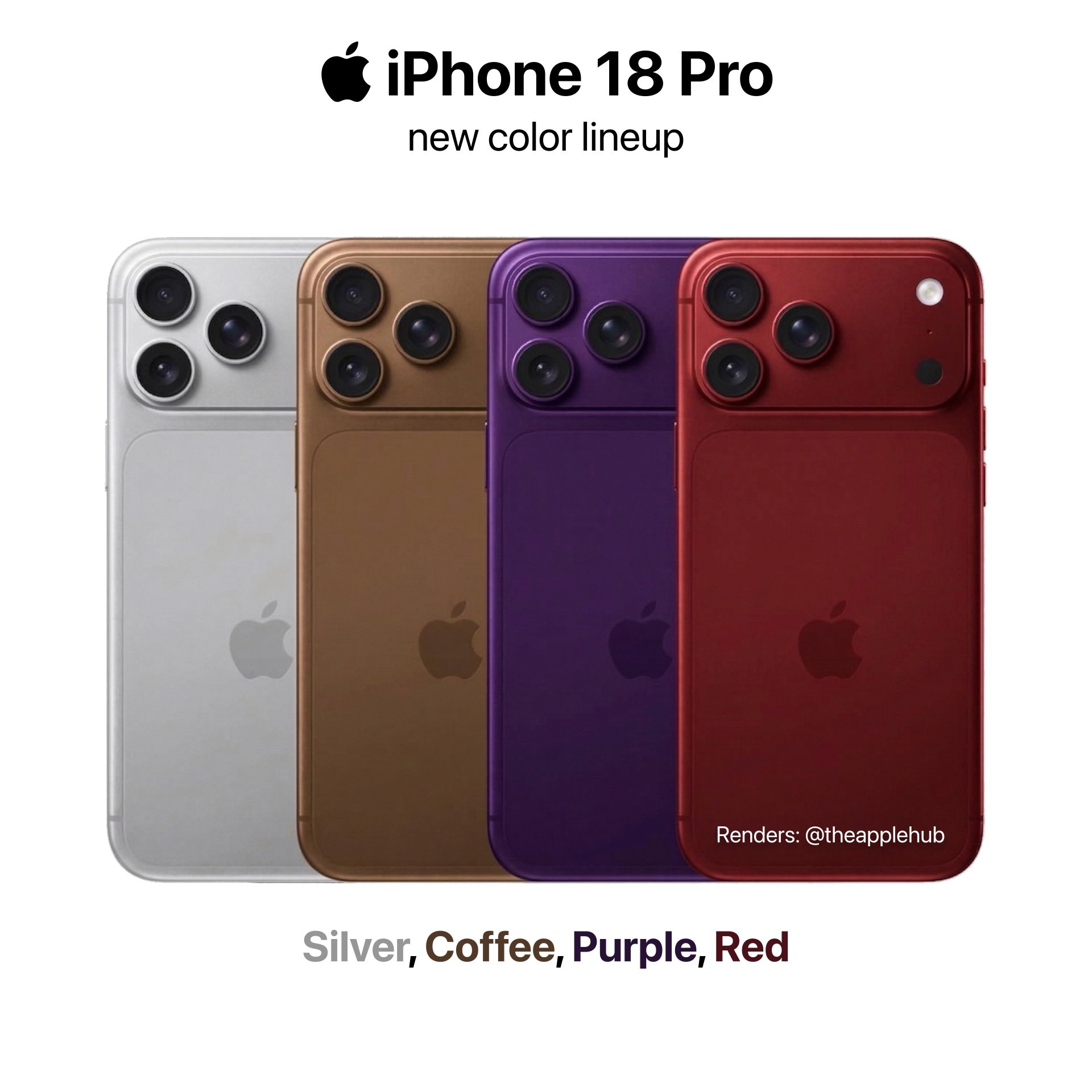 iPhone 18 Pro 的勃艮第红配色又上了热搜，看来这个配色是跑不掉了，应