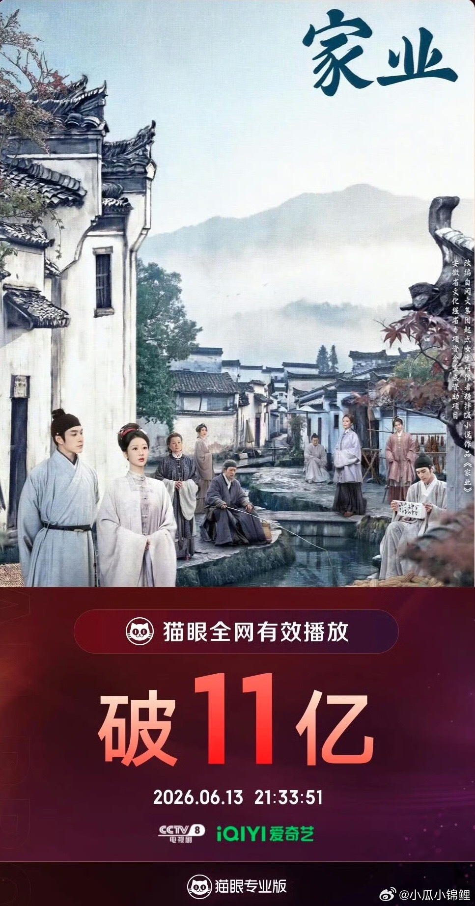 家业全网有效播放量破11亿 