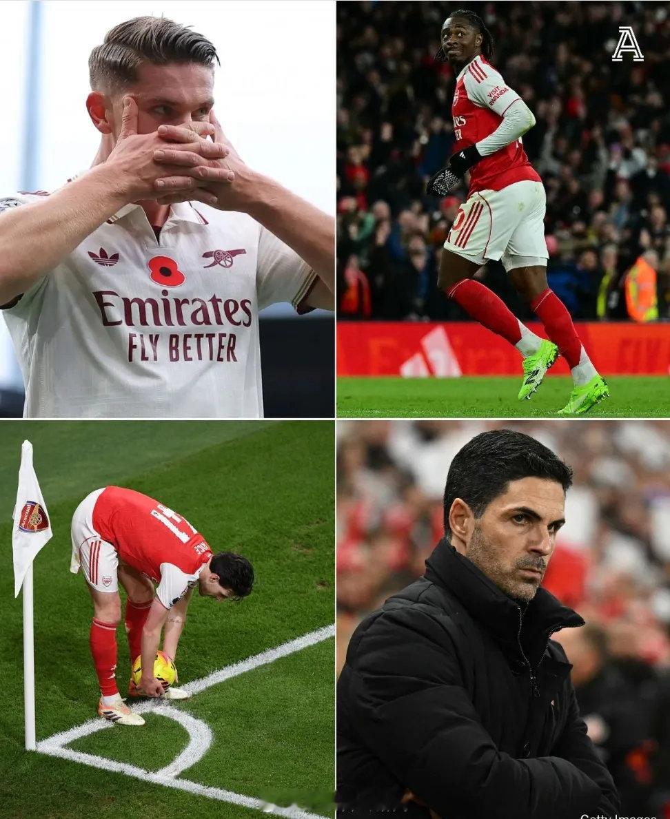 Opta统计（对狼队之前数据），阿森纳自11月1日哲凯赖什头球攻破伯恩利球门之后