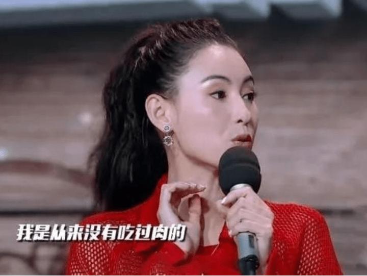 张柏芝，经常说出一些话令娱乐圈惊喜，比如张柏芝在一个节目中说自己“从来没有吃过肉