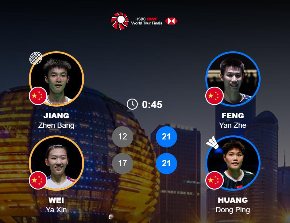 2025年世界羽联年终总决赛 凤凰组合总决赛夺冠 混双 决赛 蒋振邦 魏雅欣 1