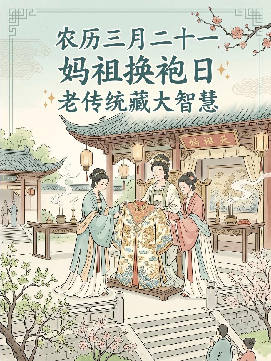 明日三月二十一，妈祖换袍日！老传统藏着3个生活智慧，不是迷信是经验
 
宝子们注