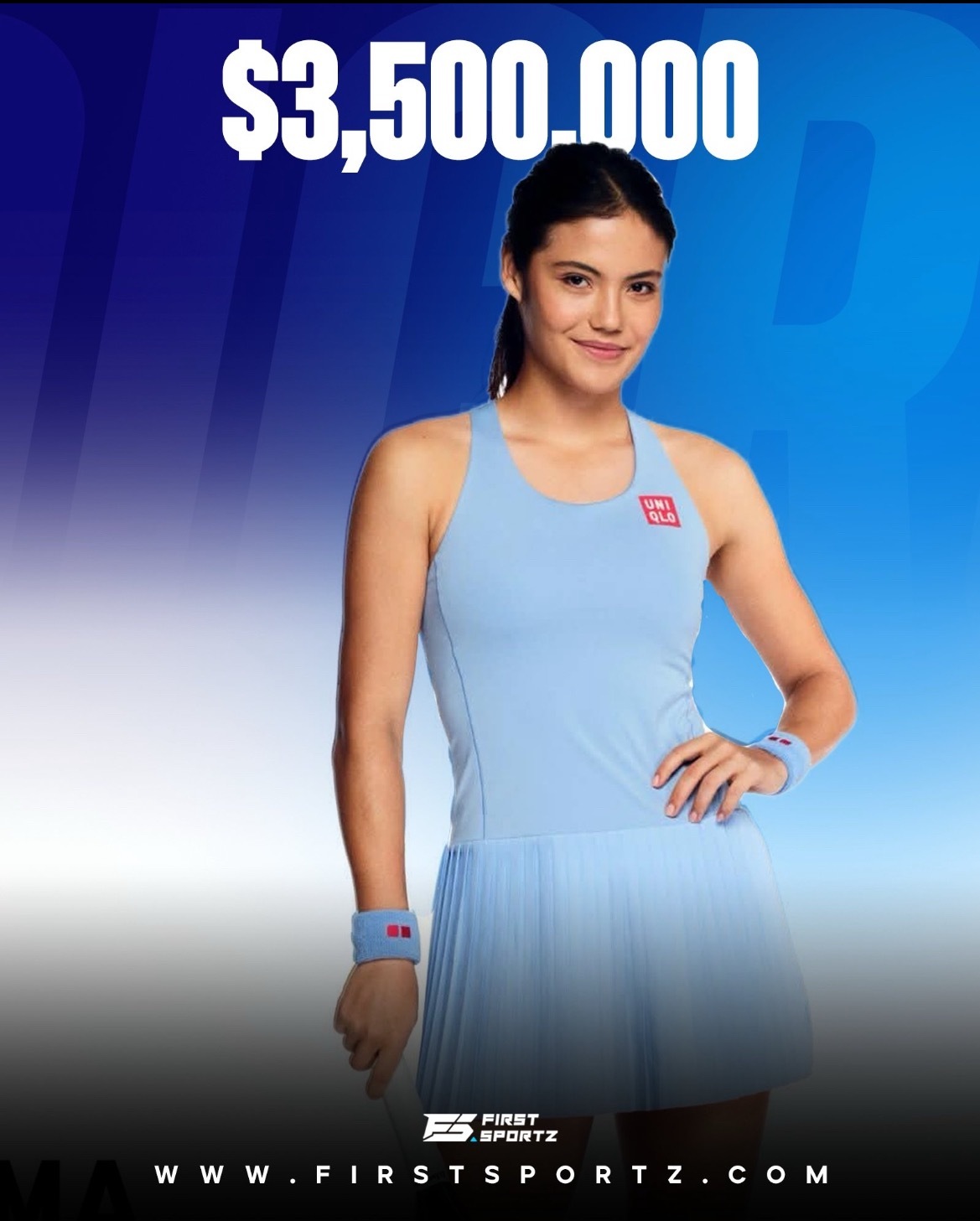 网球talking大会体育大赏 据报道，优衣库给艾玛·拉杜卡努的合同价值每年 3