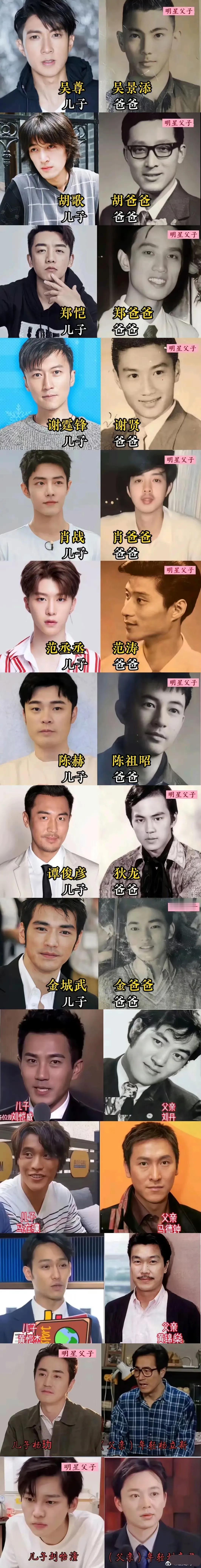 不都说儿子像妈妈吗？这几个明星和父亲长得太像了吧！ 